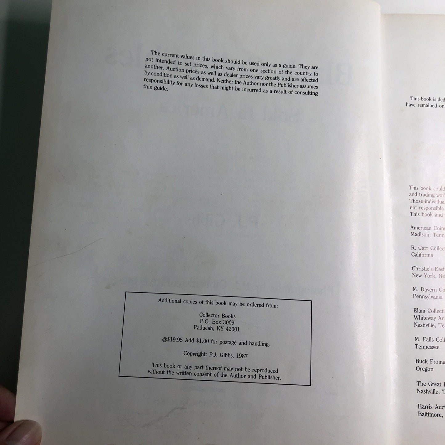 BLACK COLLECTIBLES SOLD IN AMERICA by P.J. Gibbs HARDCOVER Reference Price Guide