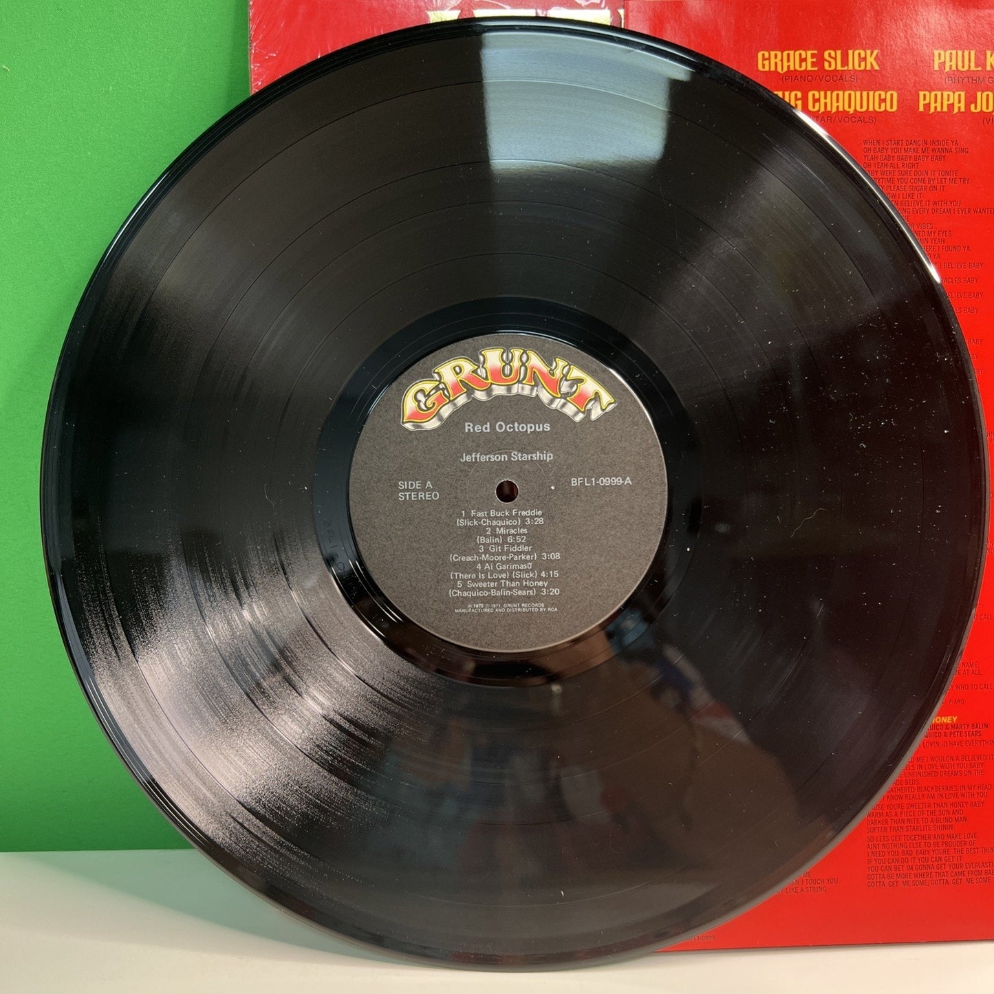 1975 Jefferson Starship Red Octopus LP Record Album Hype Sticker Grace Slick