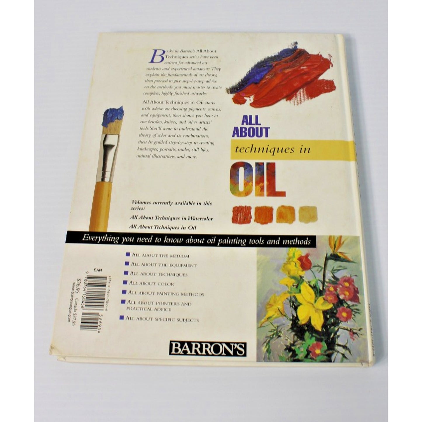 All About Techniques in Oil- Barron's Educational Series, 1997 HC, Oil Painting