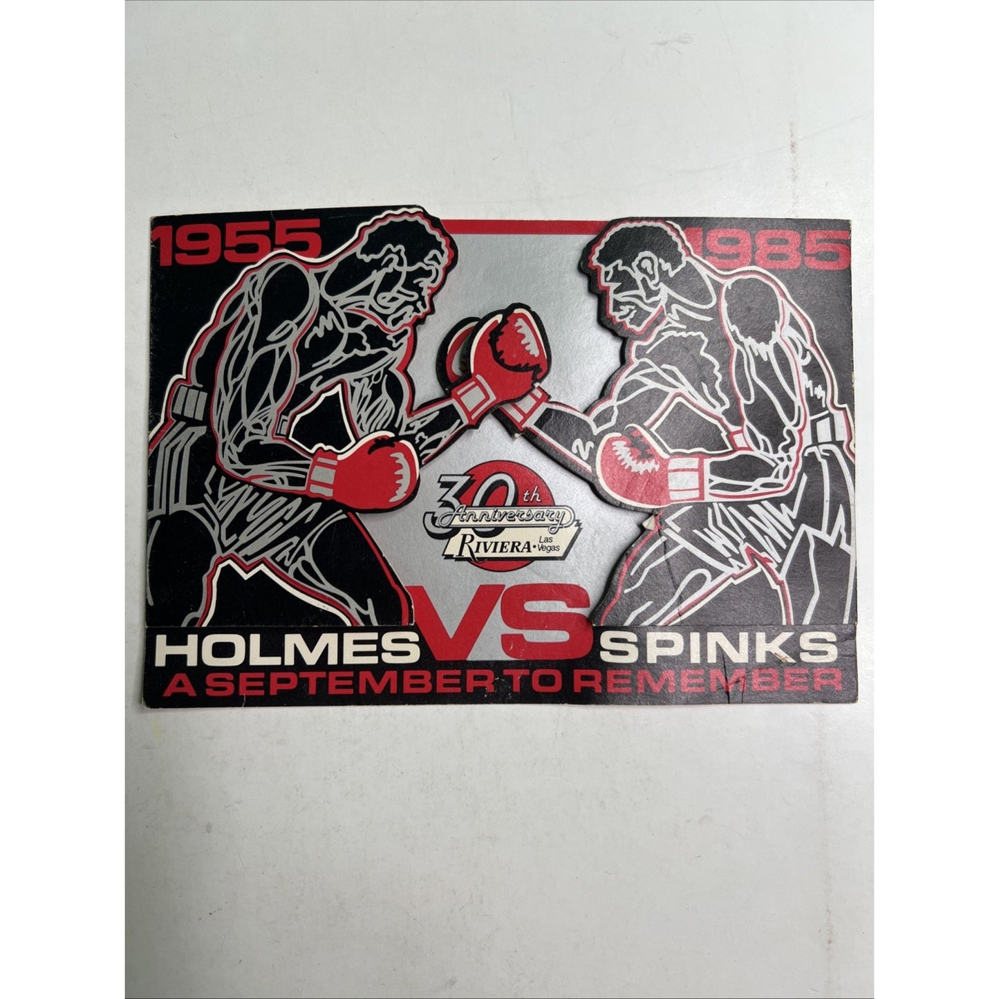 1985 Holmes vs Spinks Riviera Las Vegas Boxing Event Announcement Invitation