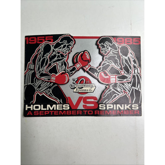 1985 Holmes vs Spinks Riviera Las Vegas Boxing Event Announcement Invitation
