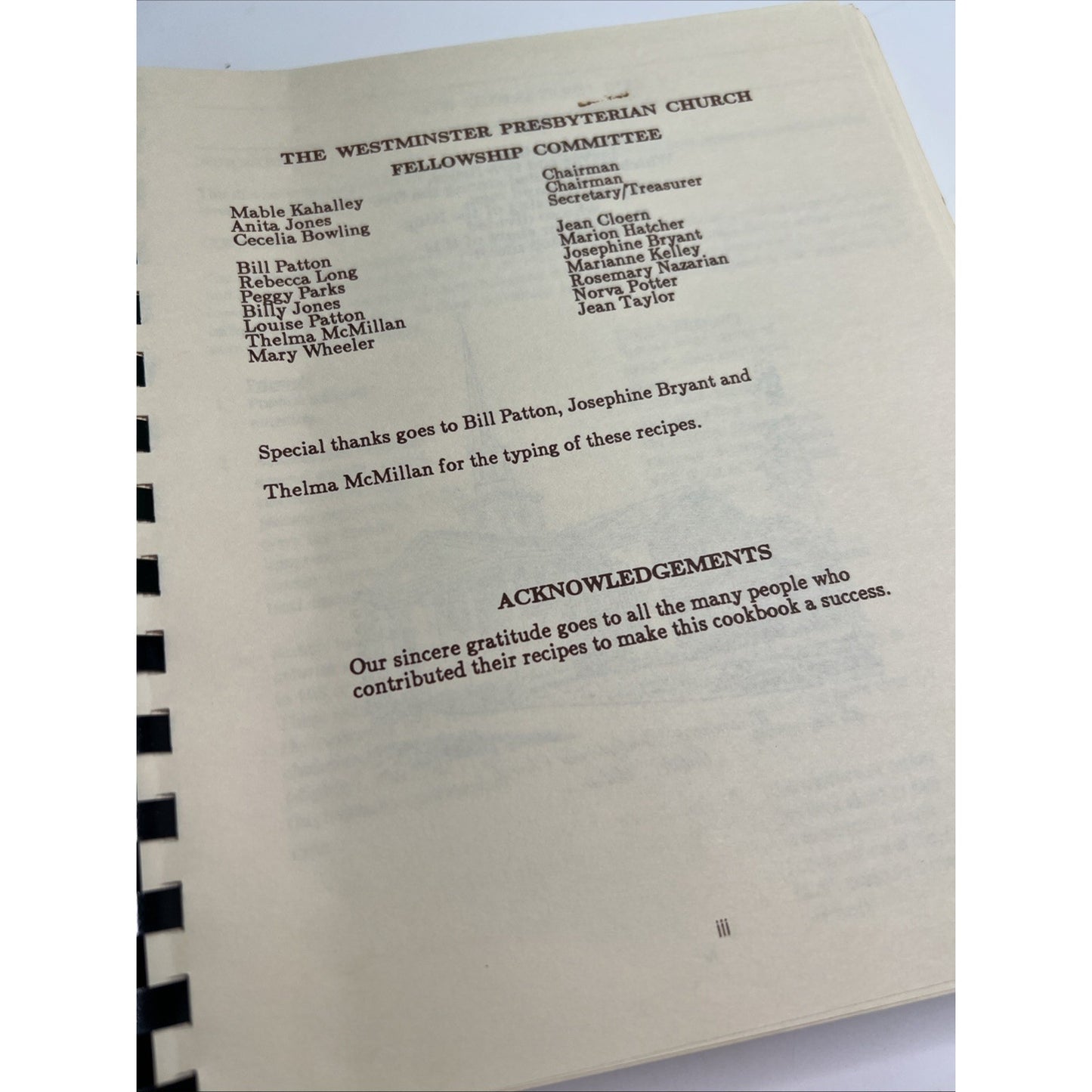 Cookbook MANNA PREDESTINED TO BE GOOD Westminster Presbyterian Mobile Alabama