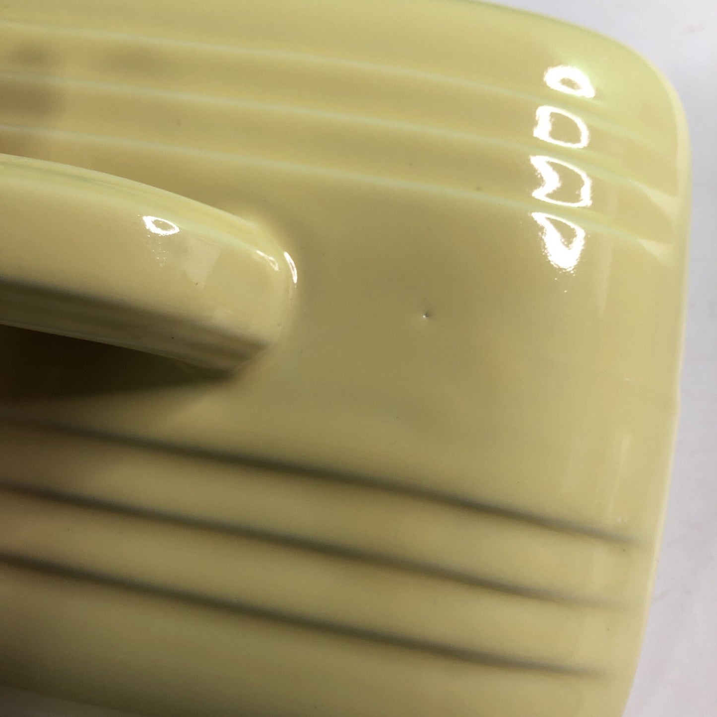 VINTAGE Hall Westinghouse Refrigerator Dish With Lid YELLOW #5064 8.5x5.5x5.5h