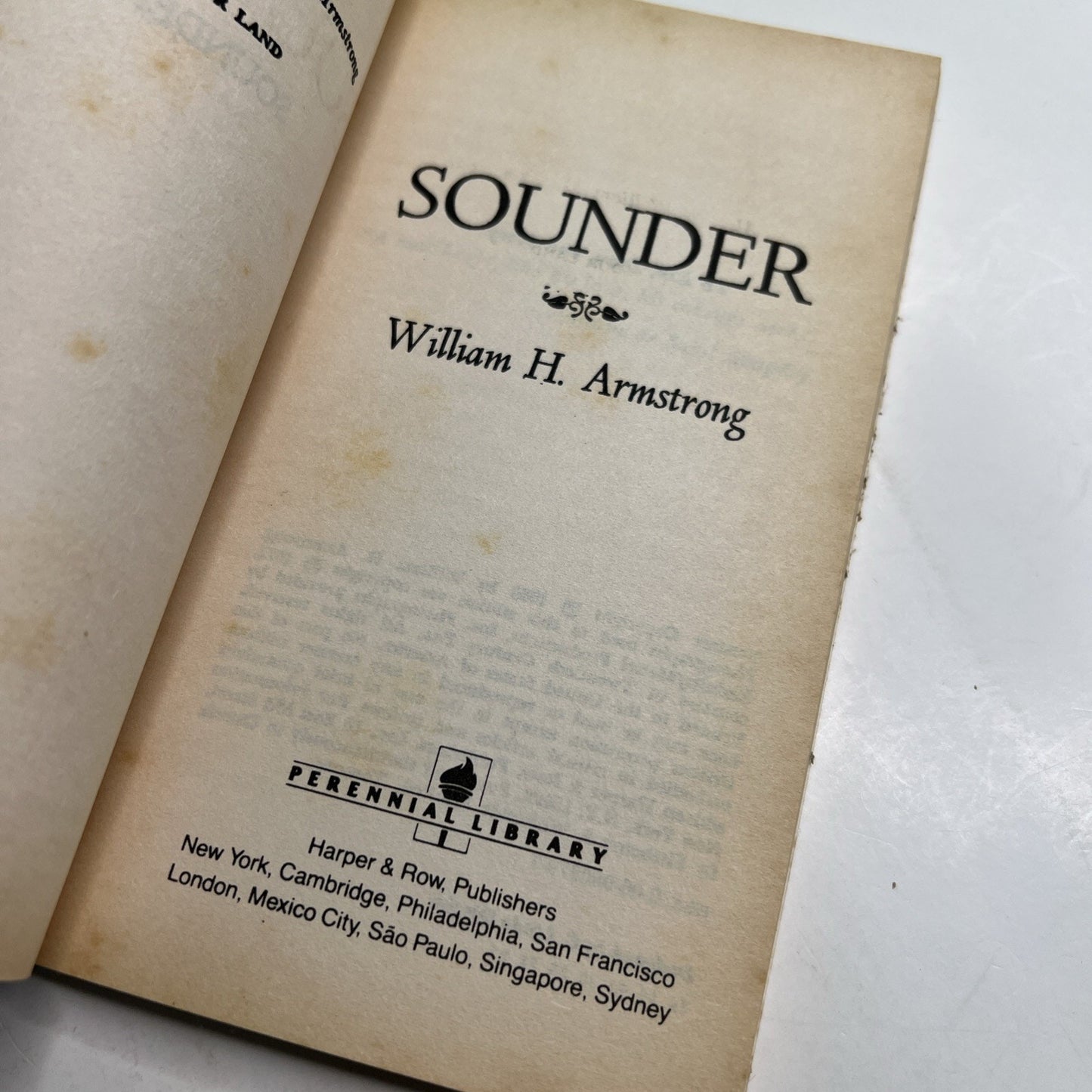 SOUNDER by William H. Armstrong 1st 1972 Harper & Row Paperback Movie Tie In