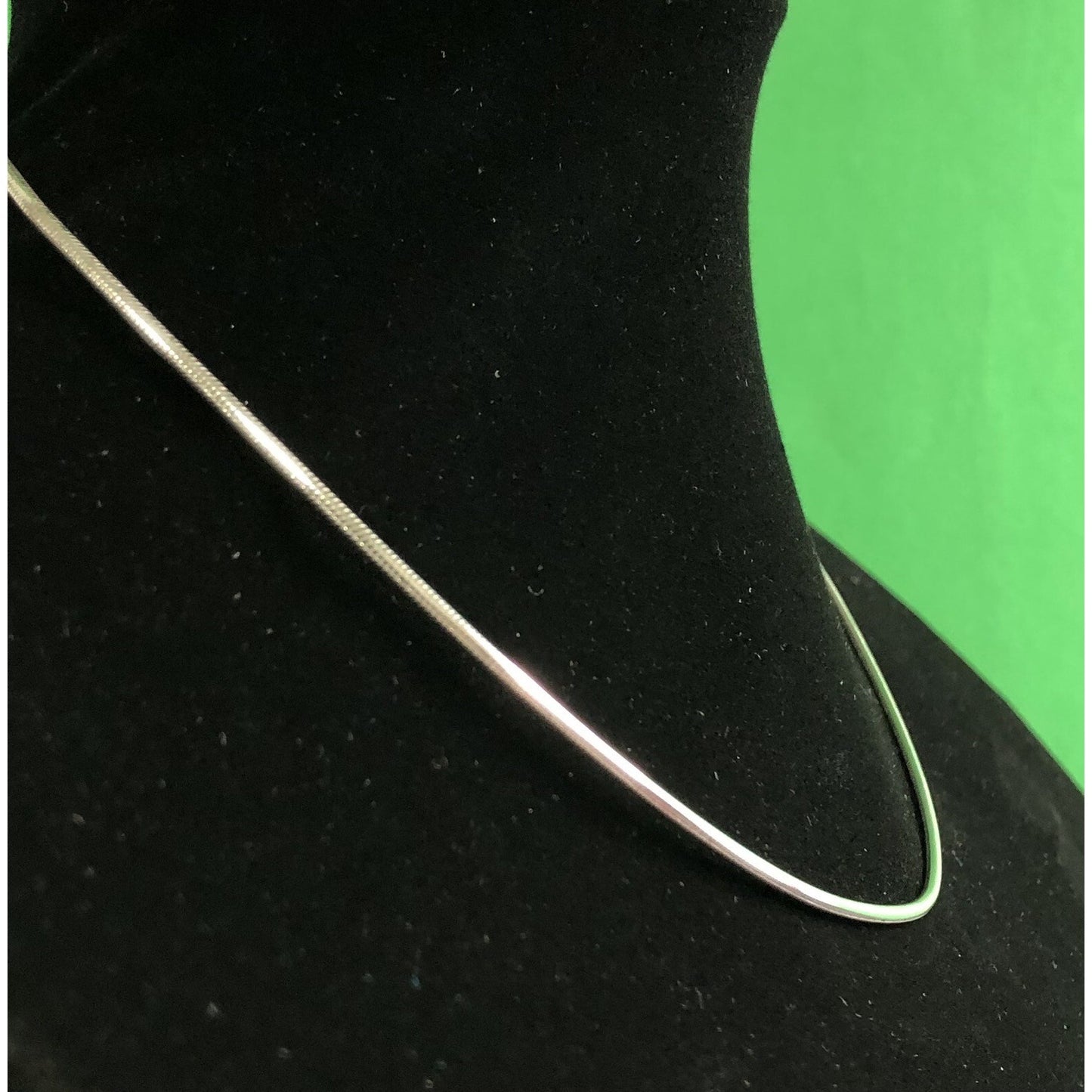 Vintage Sterling Silver Round Snake Chain Necklace 18” Princess Length Gift