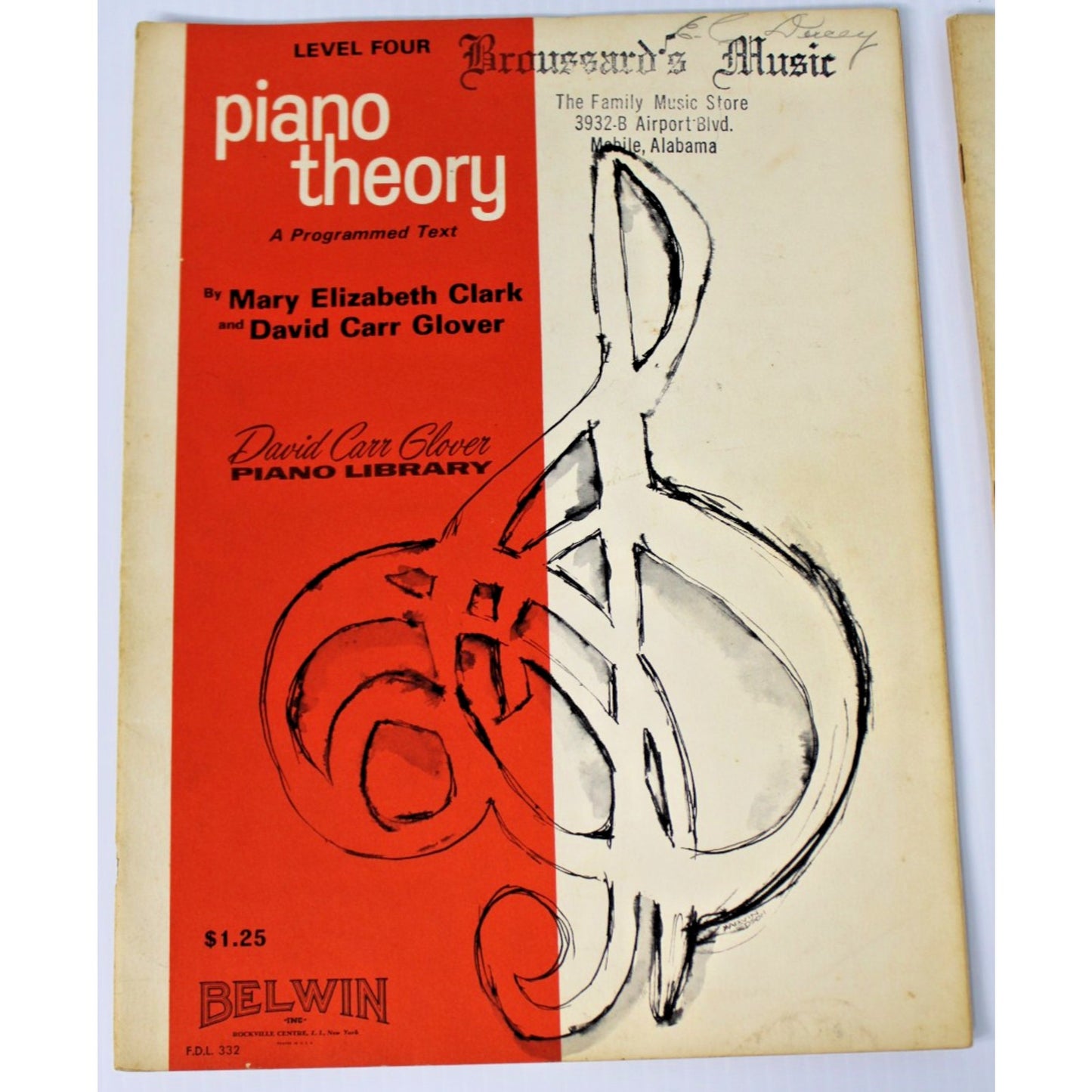 3 Vintage 1950s Piano Instruction Books 1, 3, 4-- M.E. Clark & David Carr Glover