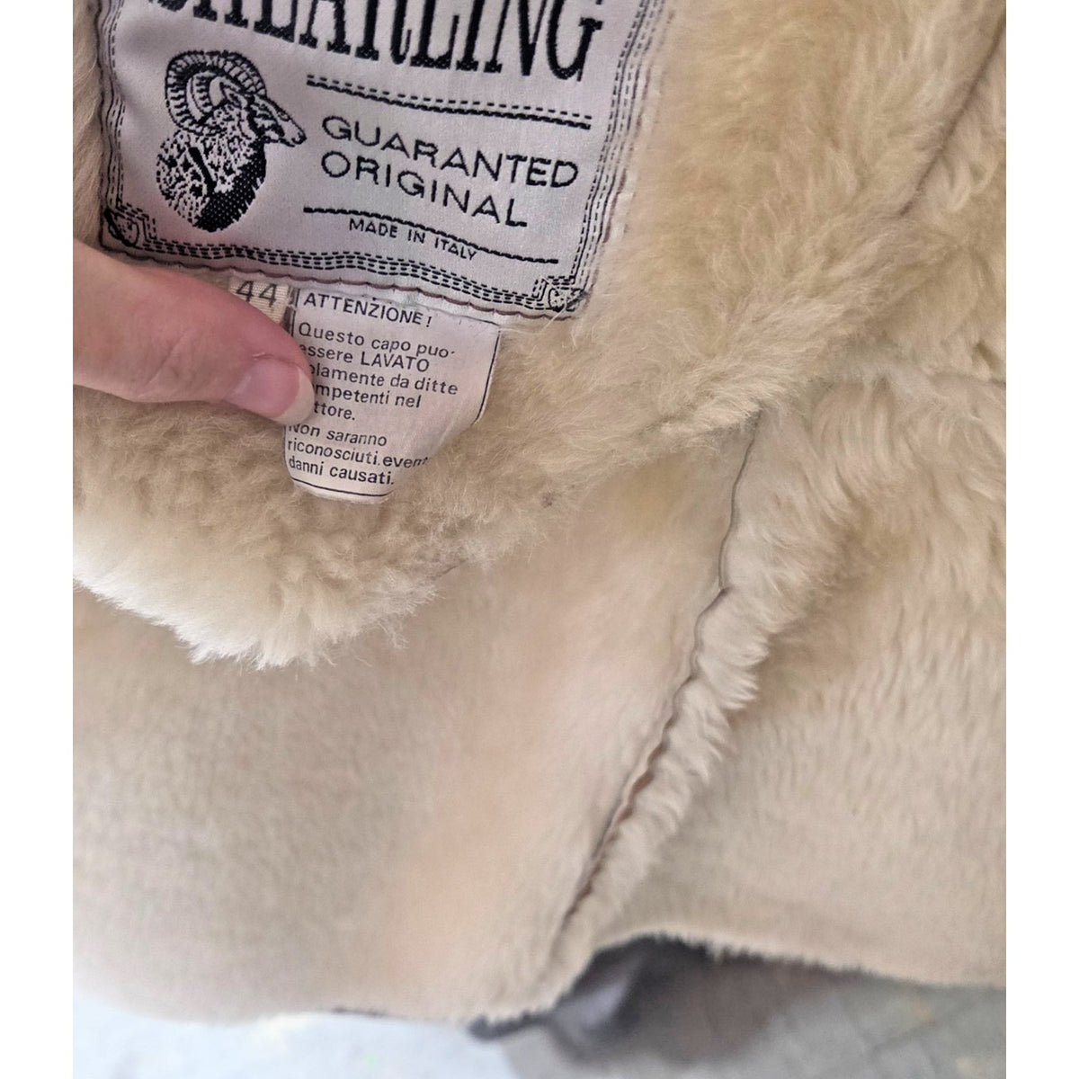 Vintage Italian Shearling Hooded Coat | Real Leather & Wool | US 8 / IT 44