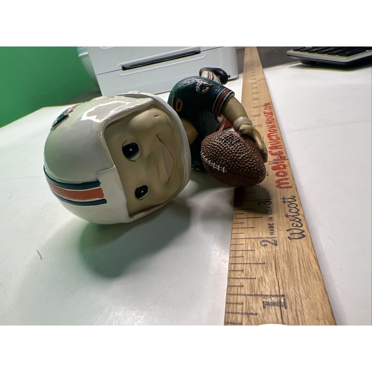 Vintage NFL Miami Dolphins Bobblehead Limited Edition COLLECTIBLE Stand Missing