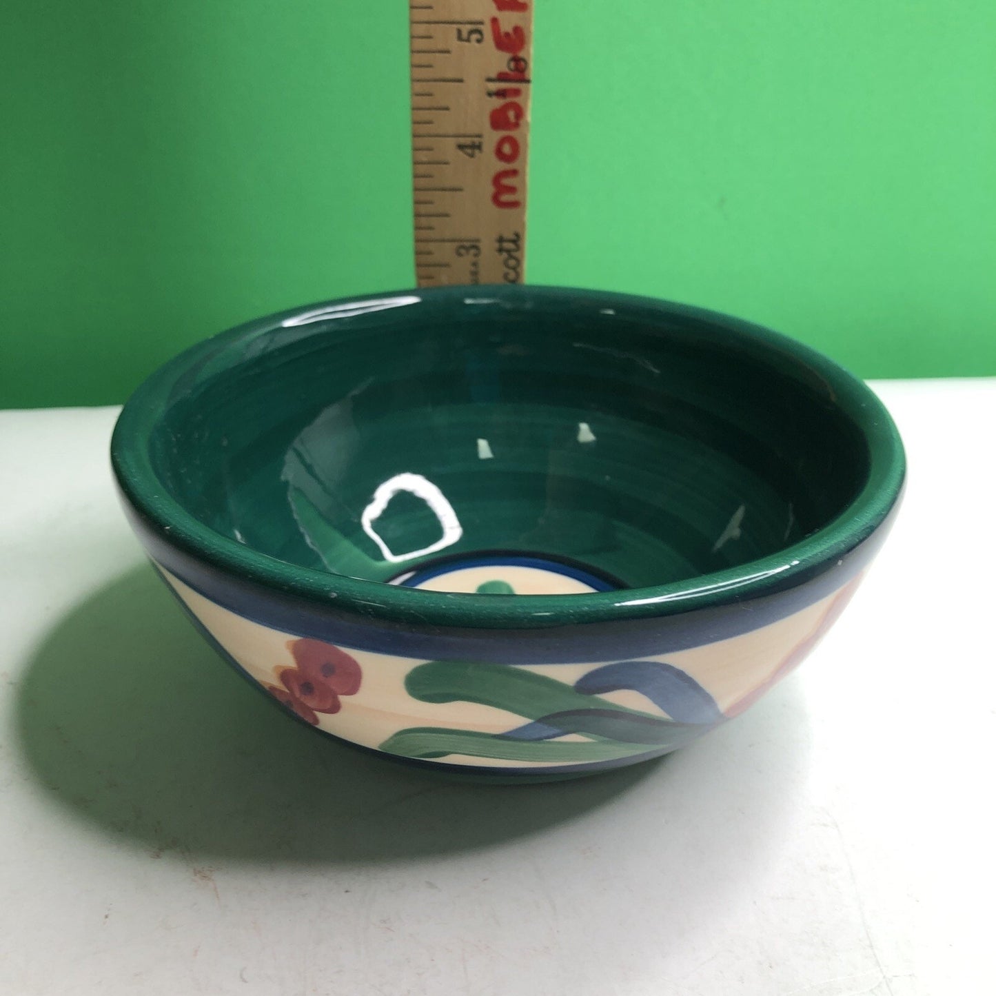 One 1993 Gail Pittman Pottery Bowl Signed Mississippi 5.75” Cereal Soup Dessert