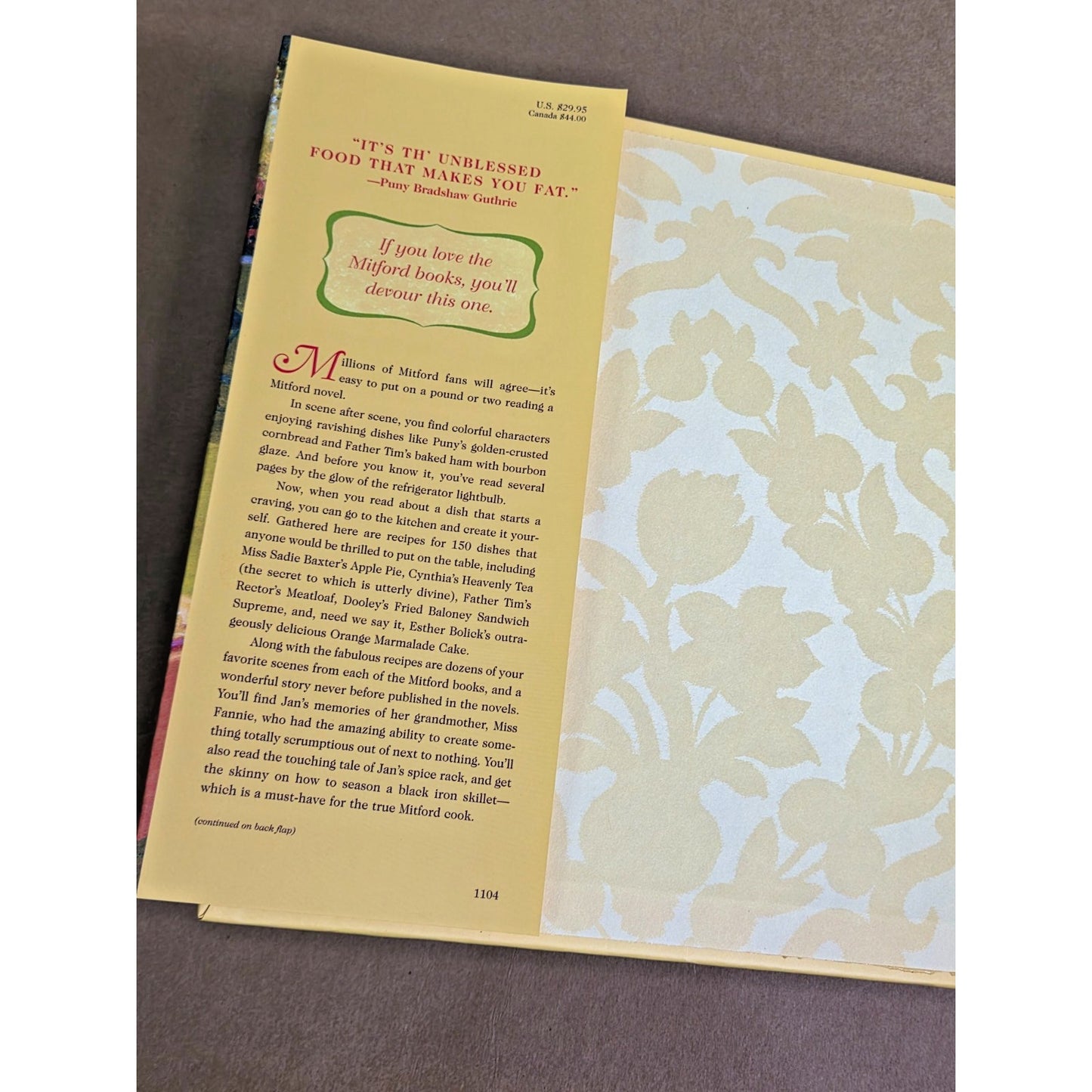 Jan Karon's Mitford Cookbook & Kitchen Reader FIRST EDITION Hardcover (2004)