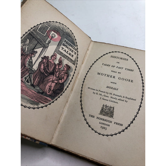 1925 M. Perrault & G. M. Gent Mother Goose w/ Morals Nonesuch Press #423/1250 LE