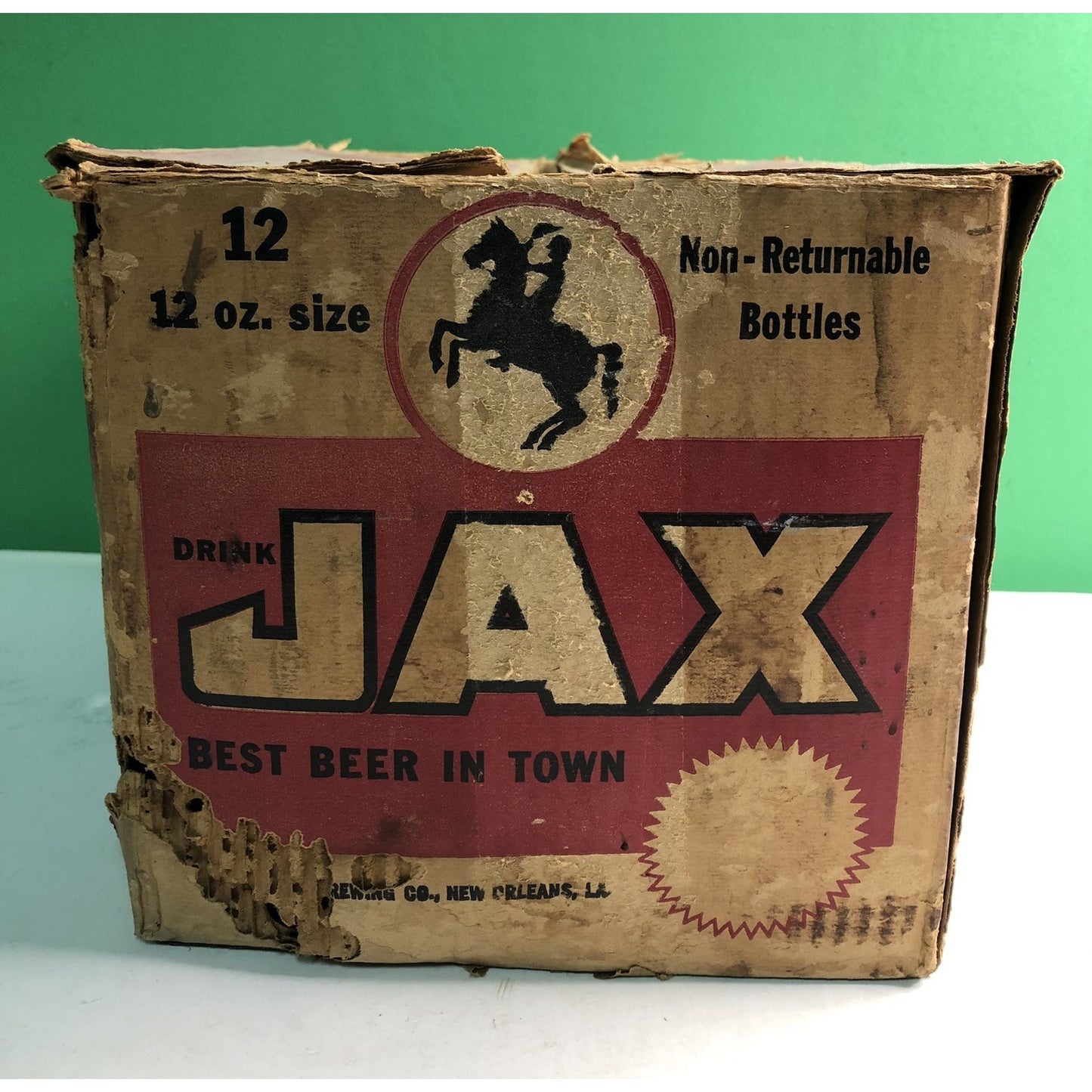 Vintage JAX BEER Cardboard Box New Orleans Louisiana 11”x9”x8.5” Jackson Brewing