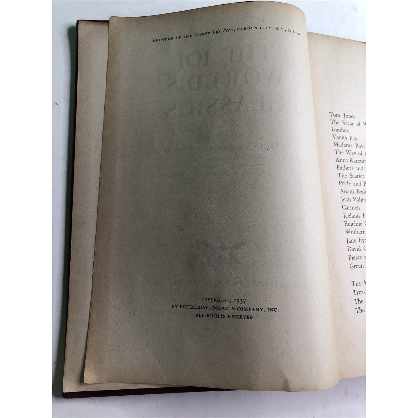 The 101 World’s Classics By Charles Gray Shaw PhD 1937 Hardcover