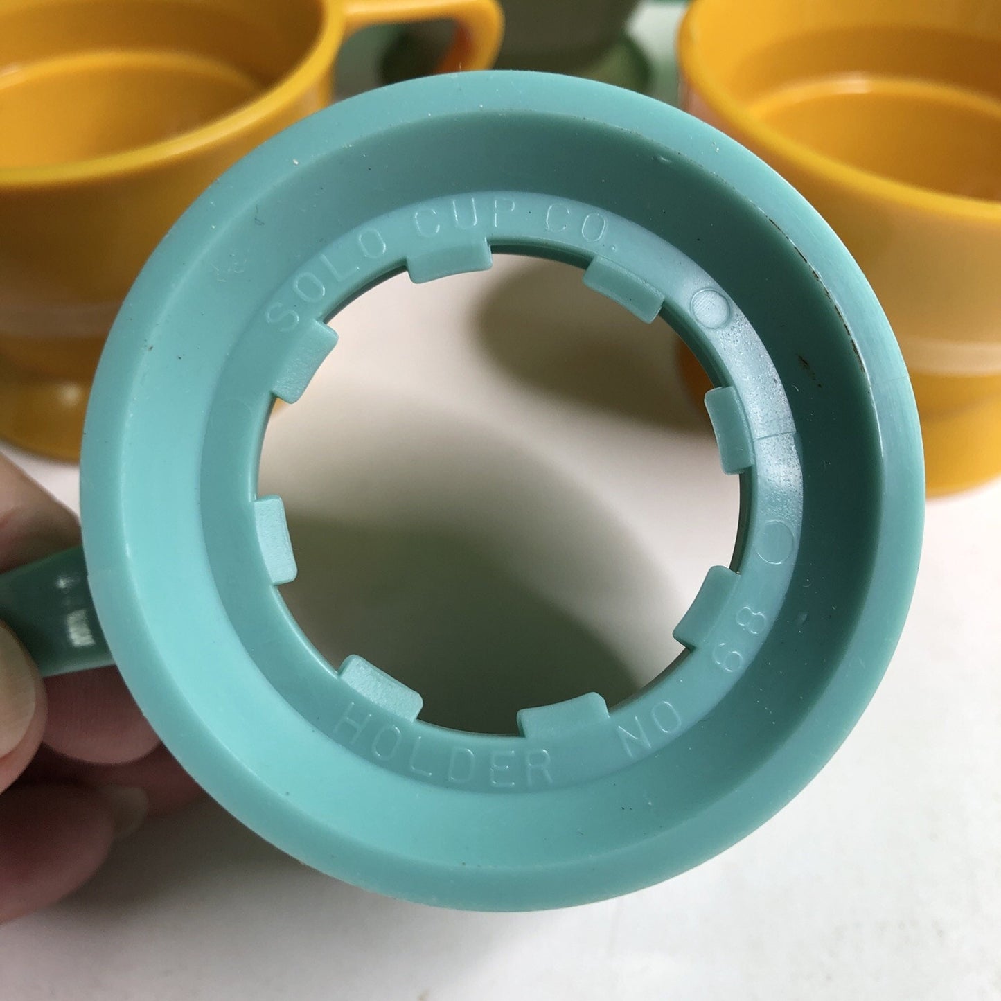 Set 10 VTG SOLO Cozy Cup Holders No. 68 Plastic Red Orange Yellow Blue Green MCM