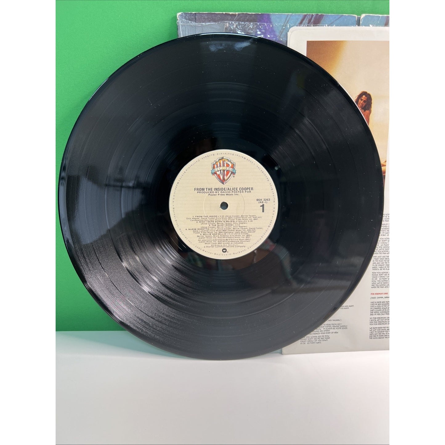 Alice Cooper FROM THE INSIDE Album Record LP Hype Stickers 1978 Warner Bros.