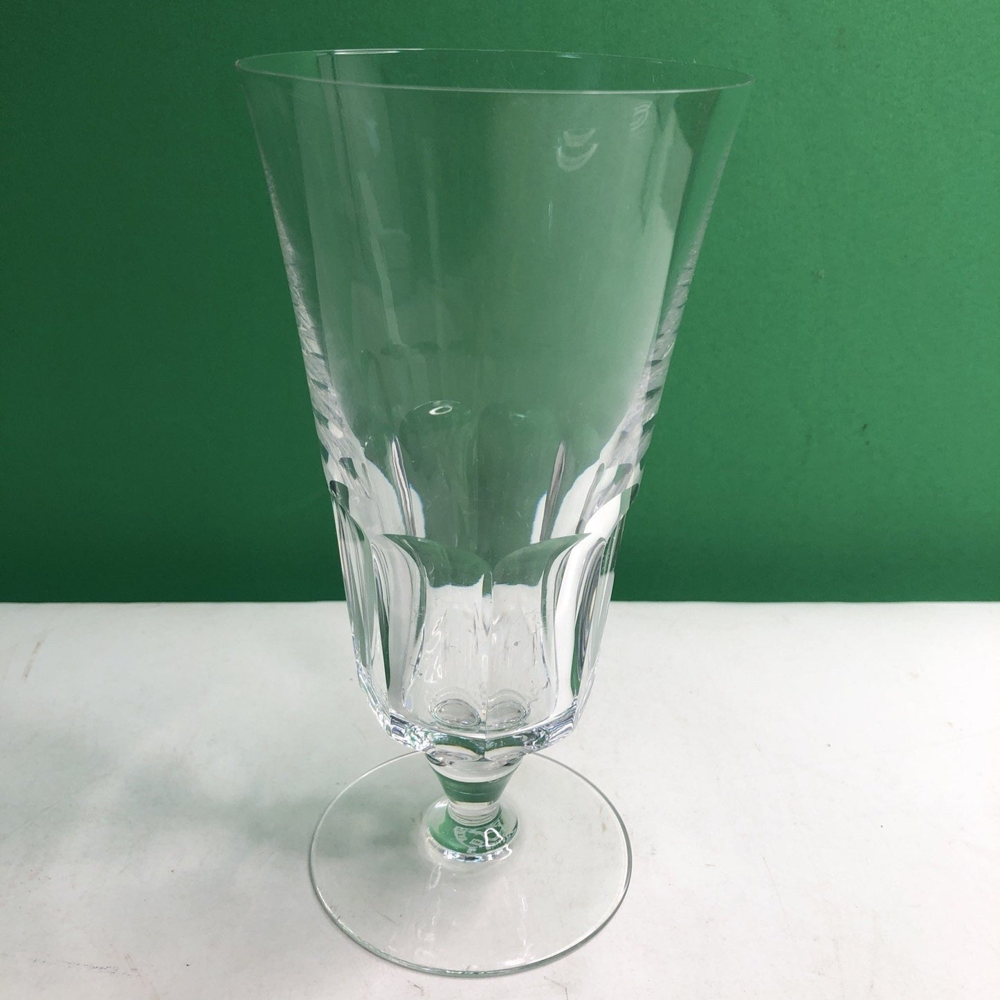 One (1) Baccarat of France Bretagne Footed Iced Tea Glass 6 7/8" Tall Crystal