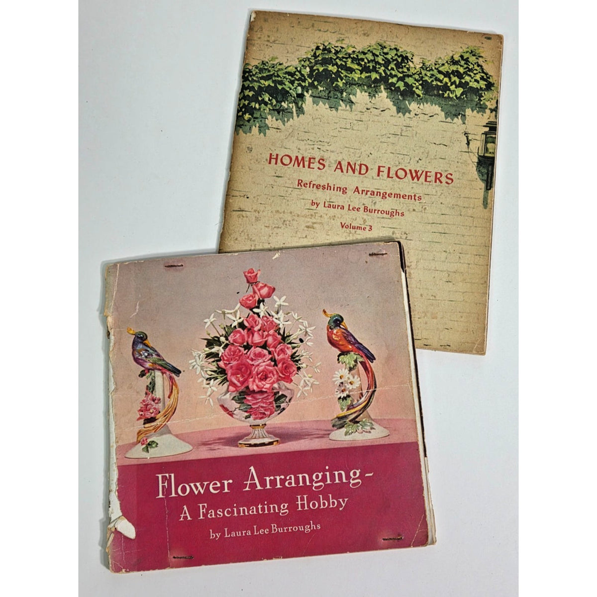 Vintage 1940s Coca-Cola Flower Arranging Books Laura Lee Burroughs Set of 2