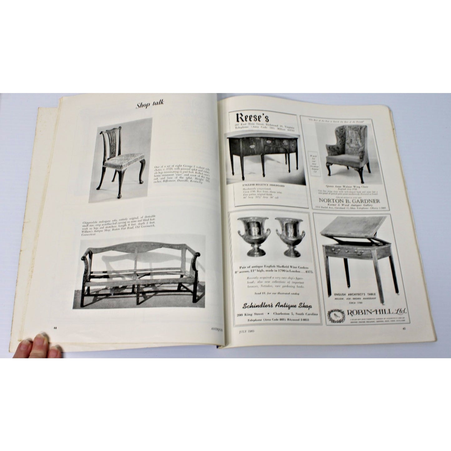 Lot of 3 "Antiques" Magazines ca.1963-64; Identification, Interior Design, Decor