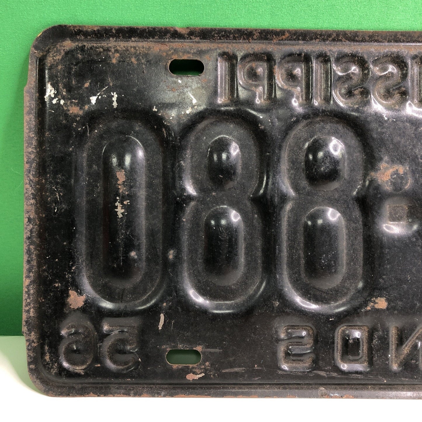 1956 Mississippi License Plate Car Tag Rat Rod Hinds County October Original