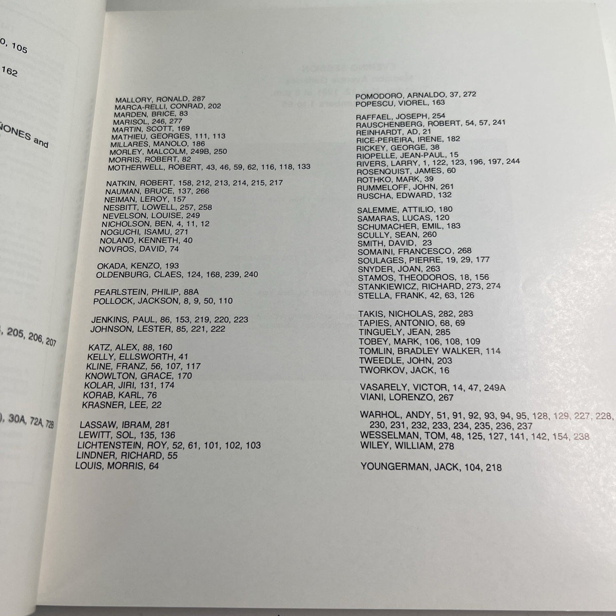 Sotheby's Auction Catalogue Contemporary Paintings Drawings & Sculpture 1981