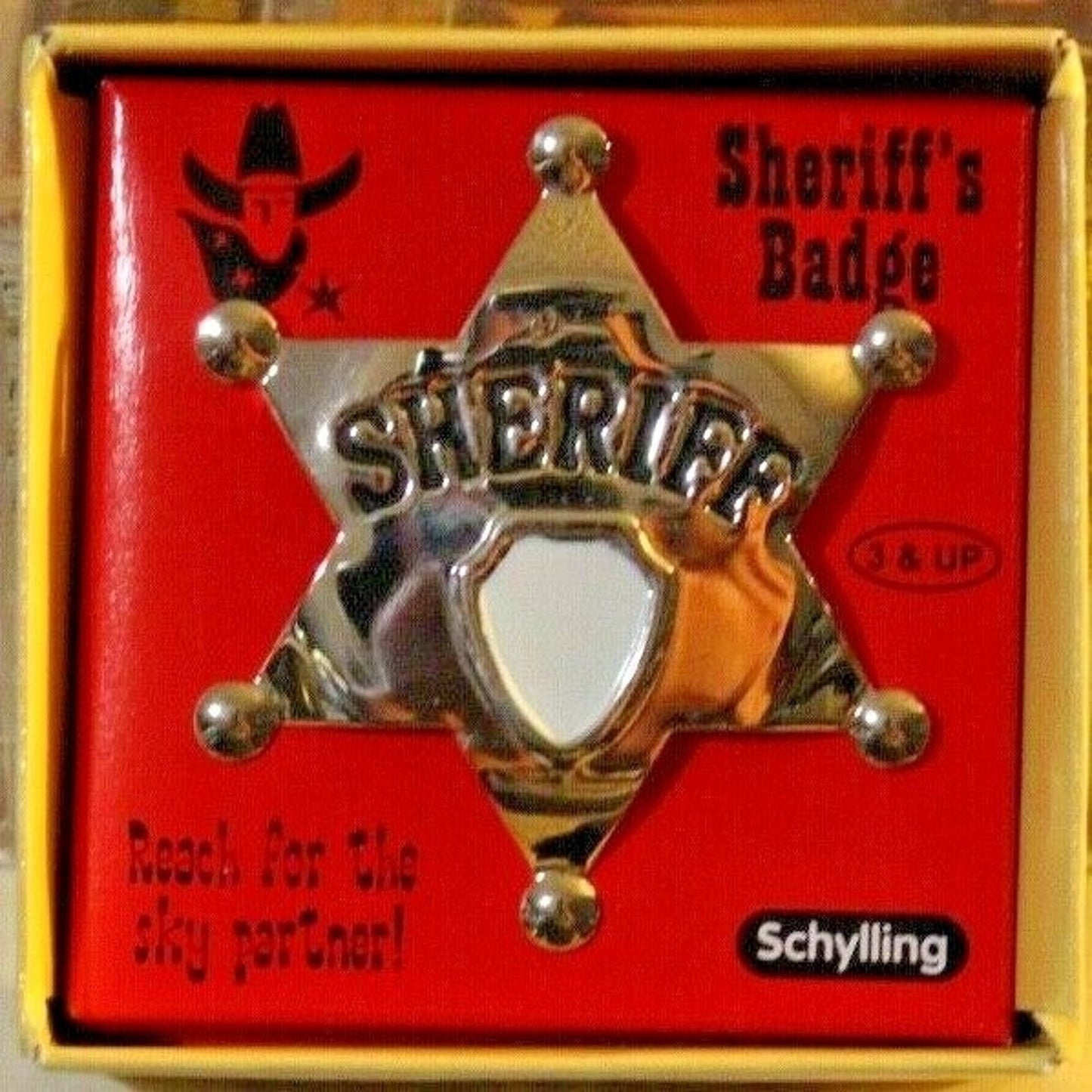 Sheriff Badge Metal Kid's Play Pretend Toy, Sheriff Woody, Schylling New In Box