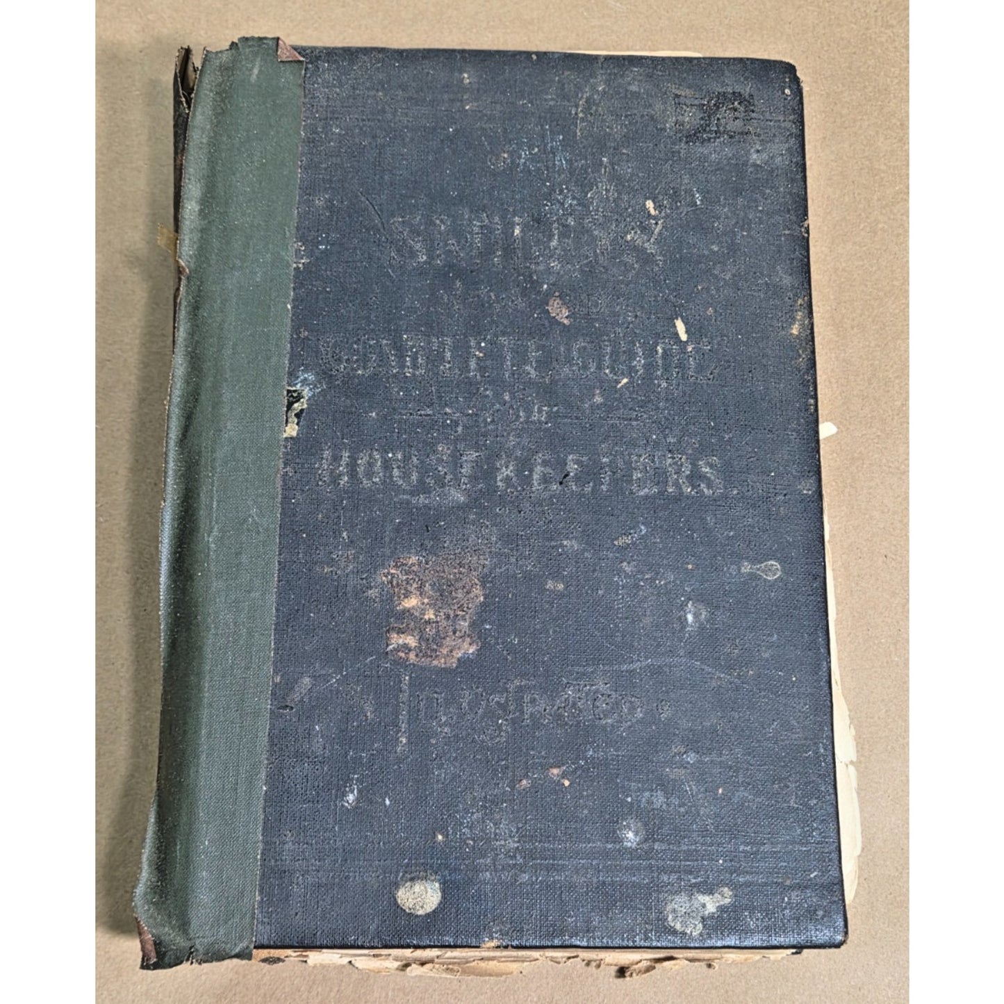 1890s Smiley's Complete Guide for Housekeepers - Antique Cookbook Social History