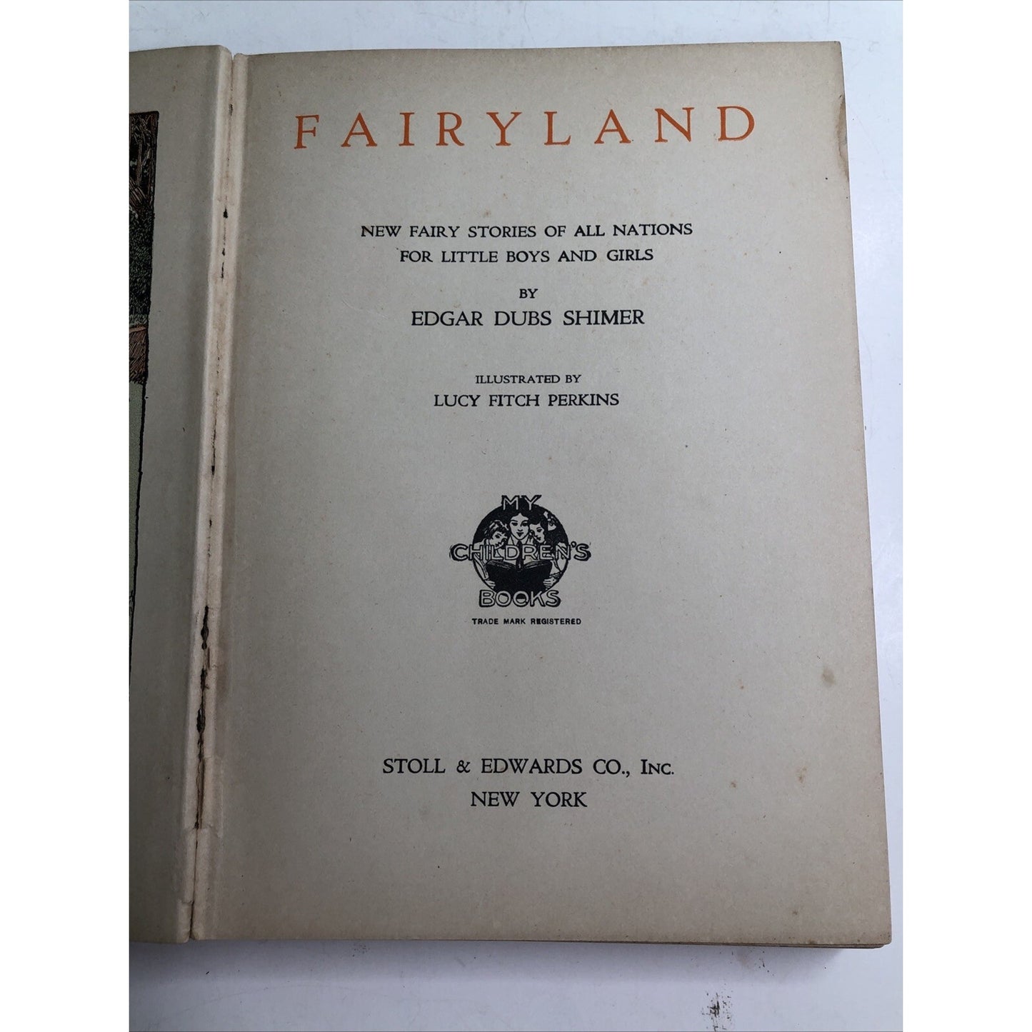 1924 Fairyland Book By Edgar Dubs Shiner Illustrated By Lucy Fitch Perkins