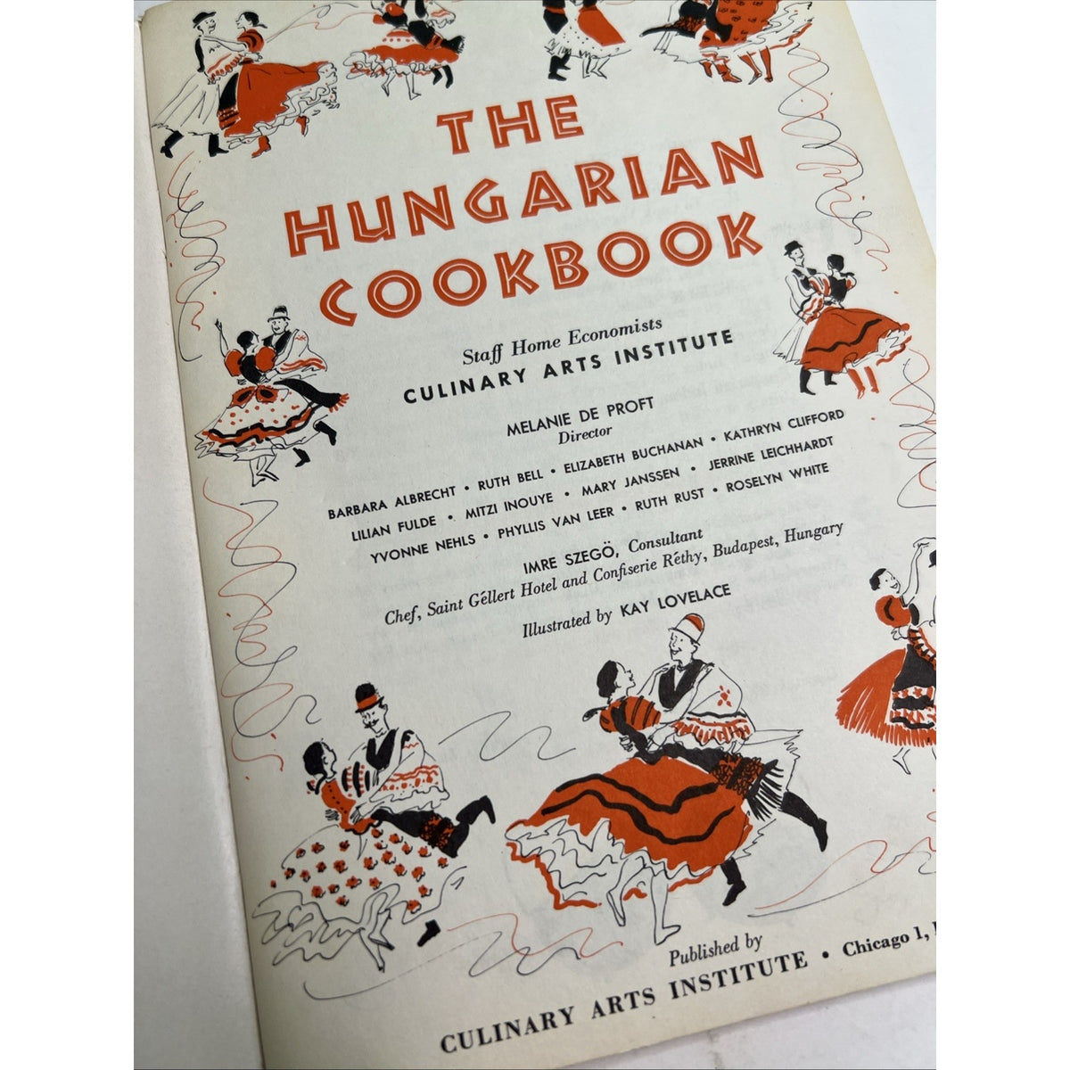 The Hungarian Cookbook European Cuisine Recipes Illustrated Paperback Book 1955
