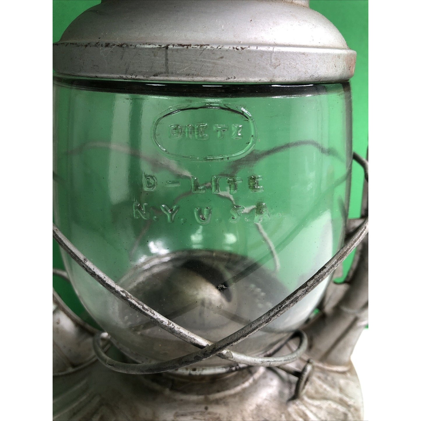 Antique Dietz D-Lite No. 2 Railroad Lantern Train Lamp Kerosene Oil Made In USA
