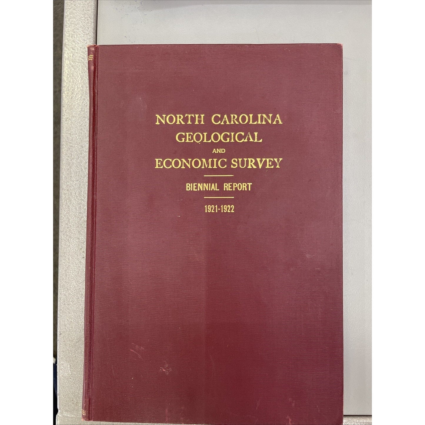 North Carolina Geological Economic Survey 1921-22 Biennial Joseph Hyde Pratt