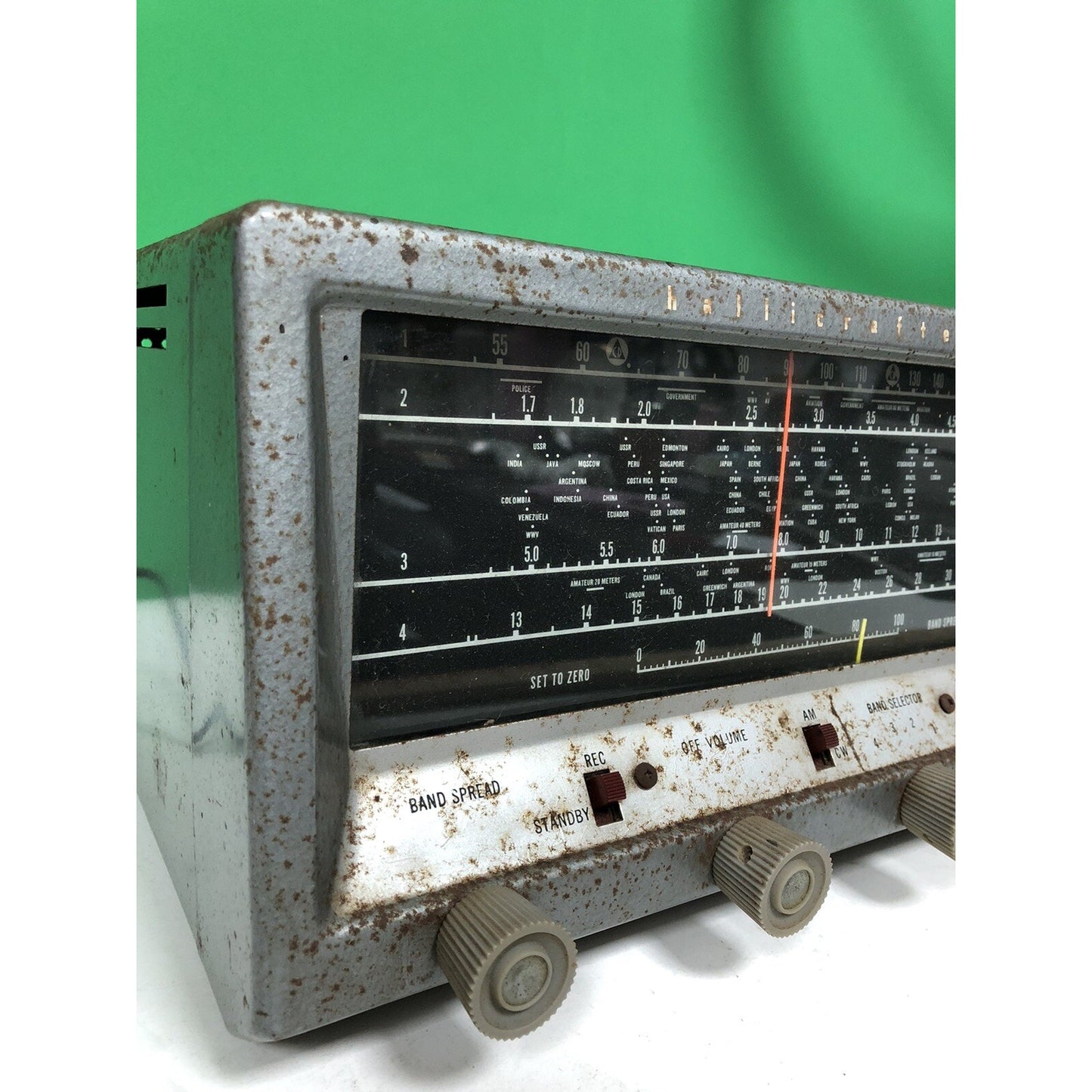 VTG Short Wave Radio Receiver By The Hallicrafters Co. MODEL S-38E Works 4 Band
