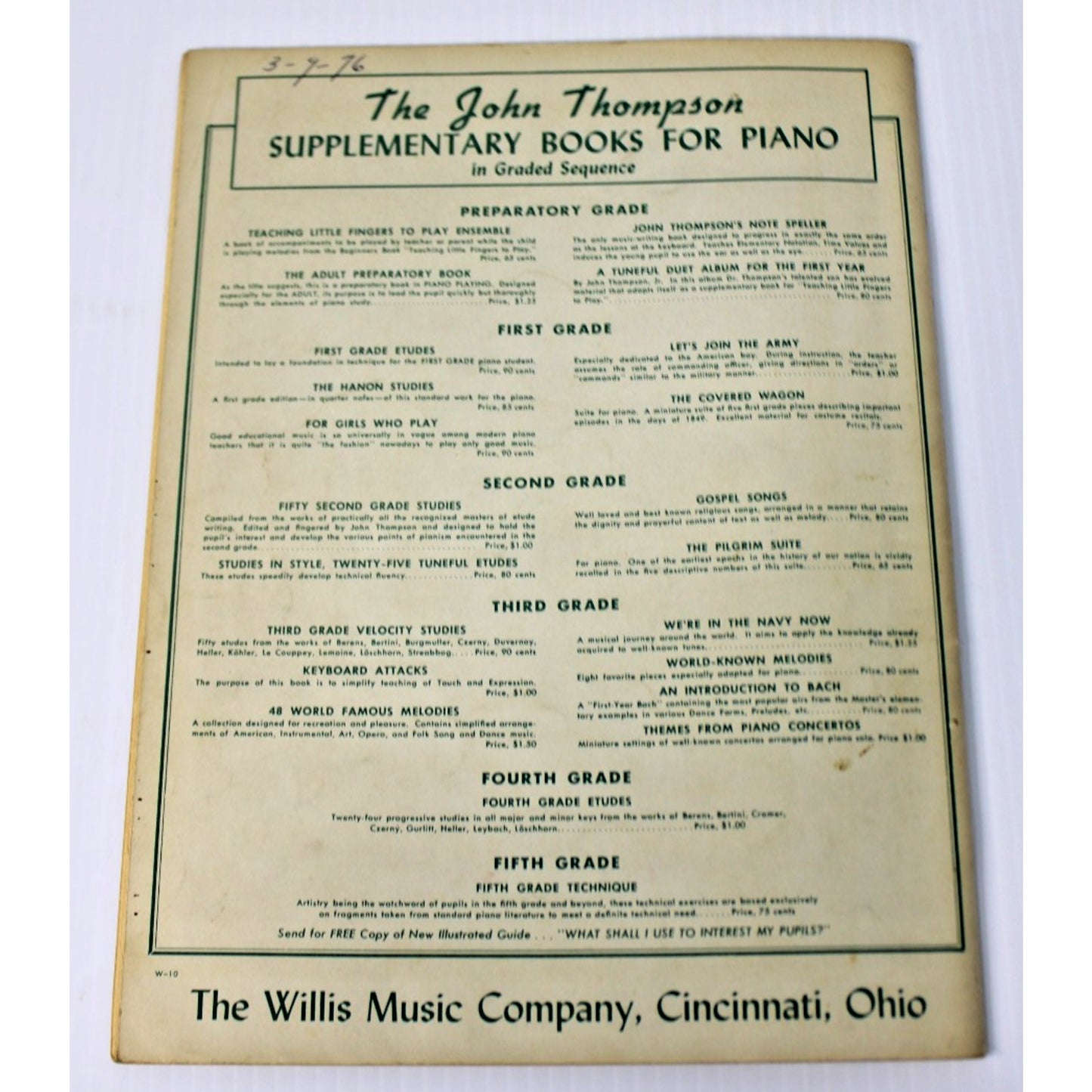 Vintage Piano Performance Instruction Book: Keyboard Attacks By John Thompson
