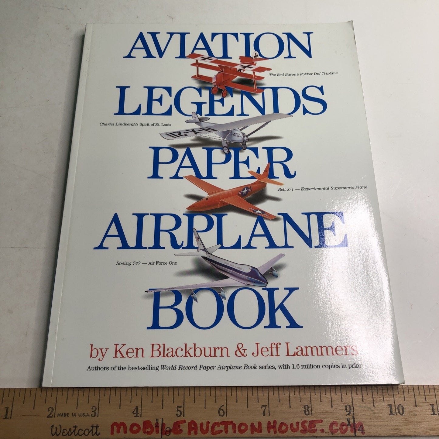Aviation Legends Paper Airplane Book by BLACKBURN & LAMMERS 2001 PB