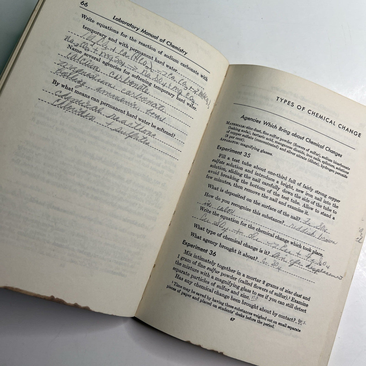 Vintage 1952 Labratory Manual of Chemistry by L. Jean Bogert PB Illustrated