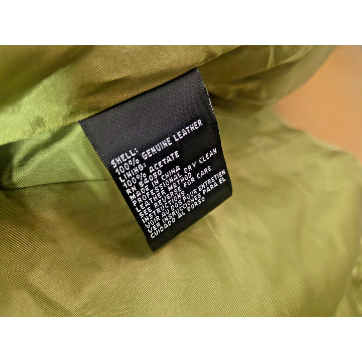 Vintage Kasper 2X Chartreuse Lime Green Suede Peplum Jacket Smocked Leather