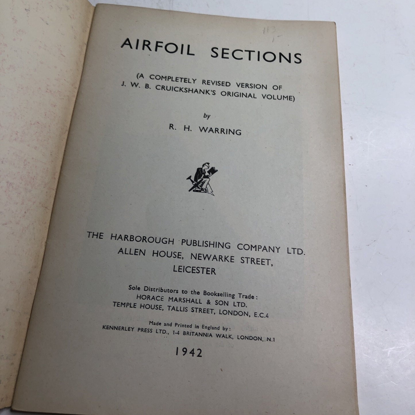 Airfoil Sections For The Aeromodeller by R. H. Warring 1942