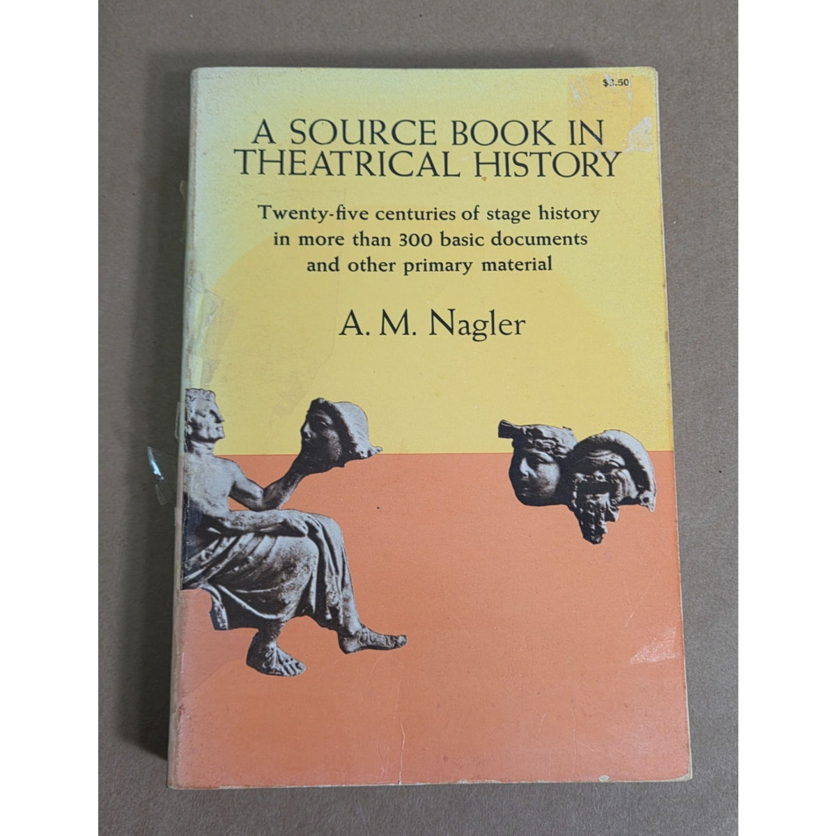 Vintage A. M. Nagler "A Source Book in Theatrical History" Dover Edition