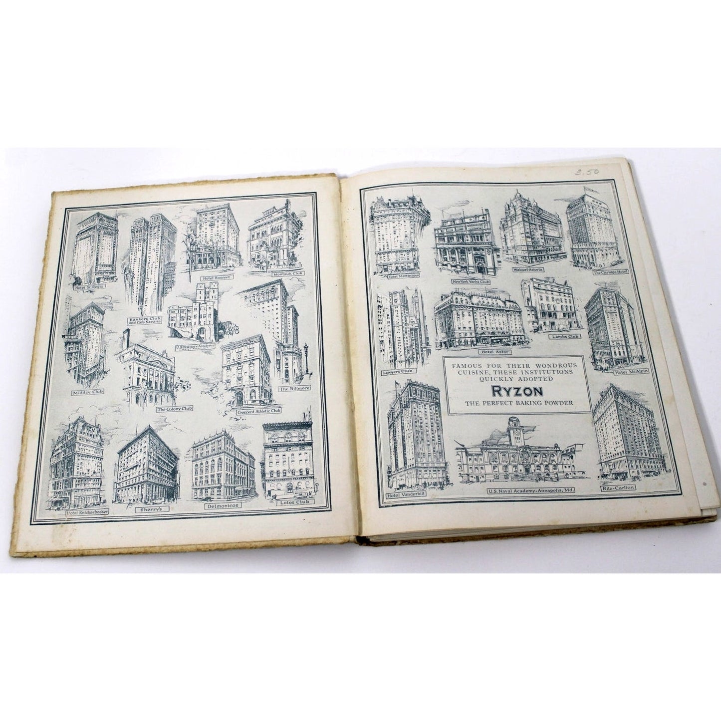 1917 Ryzon Baking Book by Marion Harris Neil Antique Cookbook
