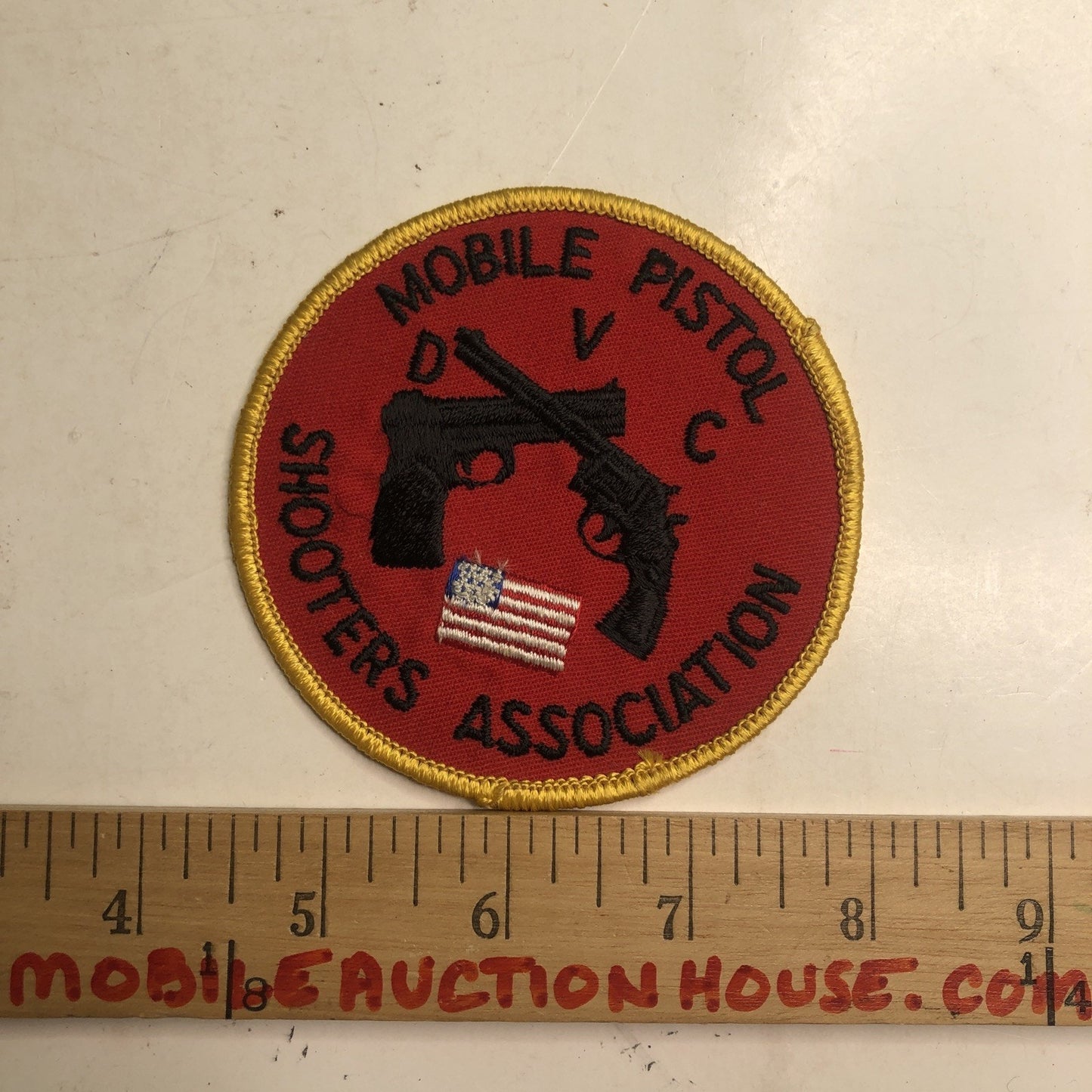 Vintage Embroidered Patch MOBILE PISTOL SHOOTERS ASSOCIATION DVC Alabama AL