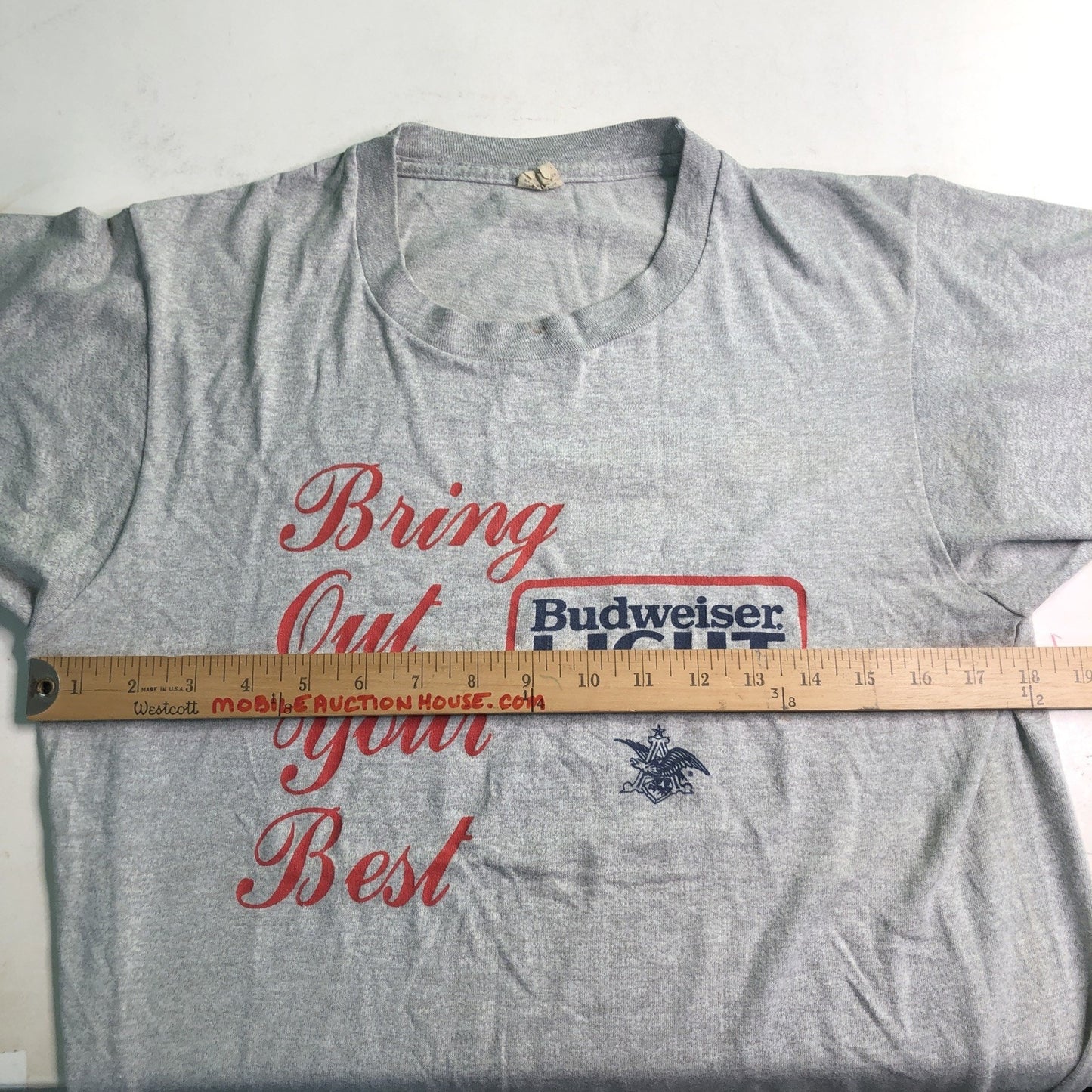 Vintage Budweiser Light TSHIRT Large Size Gangplank Lounge Cleveland Tennessee