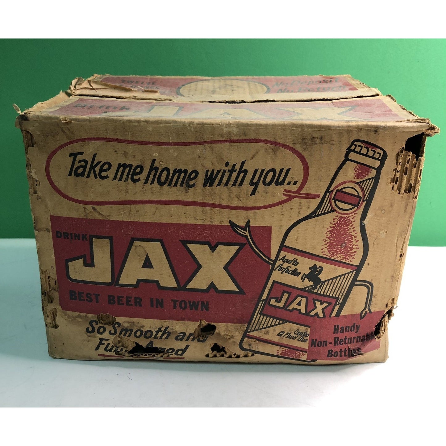 Vintage JAX BEER Cardboard Box New Orleans Louisiana 11”x9”x8.5” Jackson Brewing