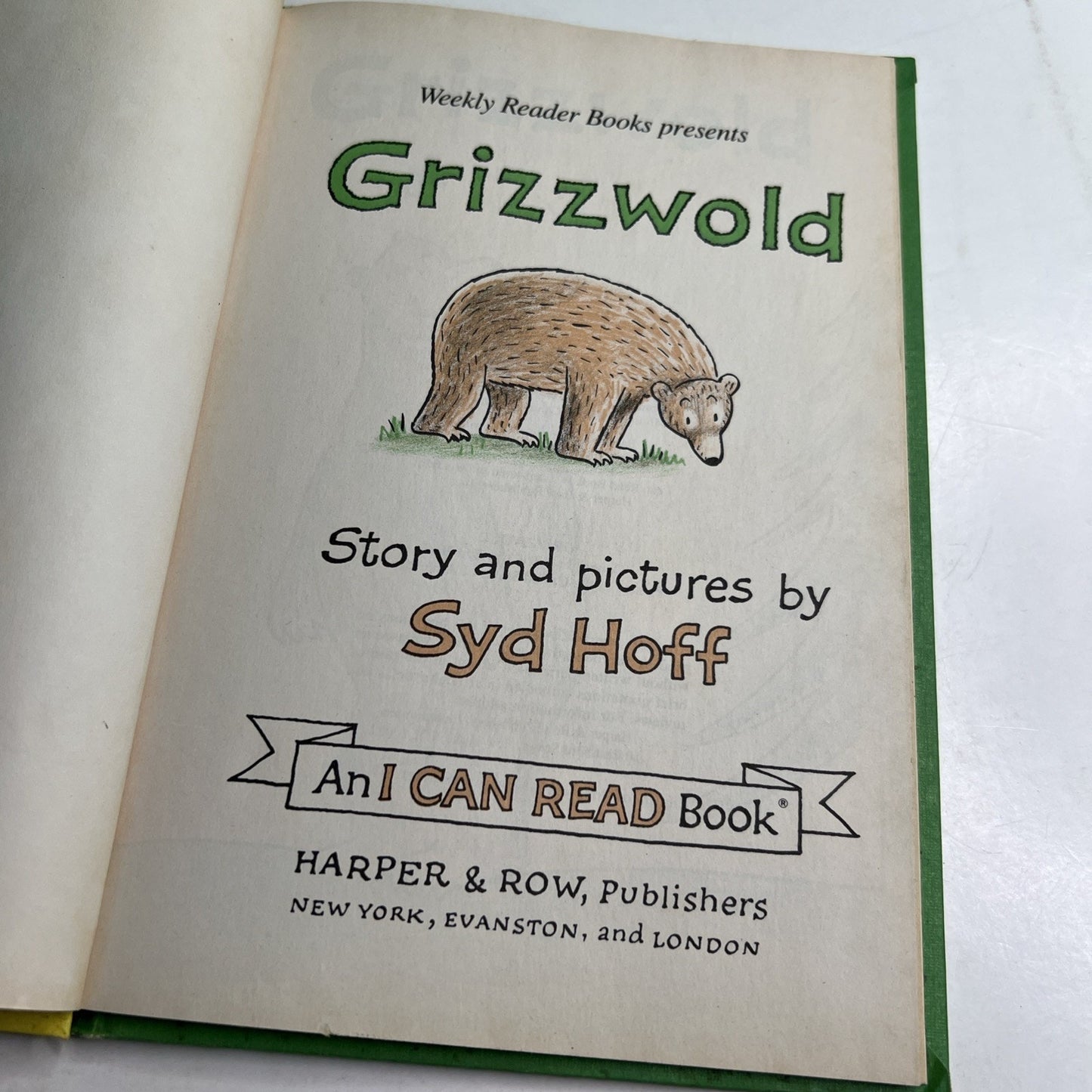 "Grizzwold" by Syd Hoff, "I Can Read" series, 1963 Hardcover