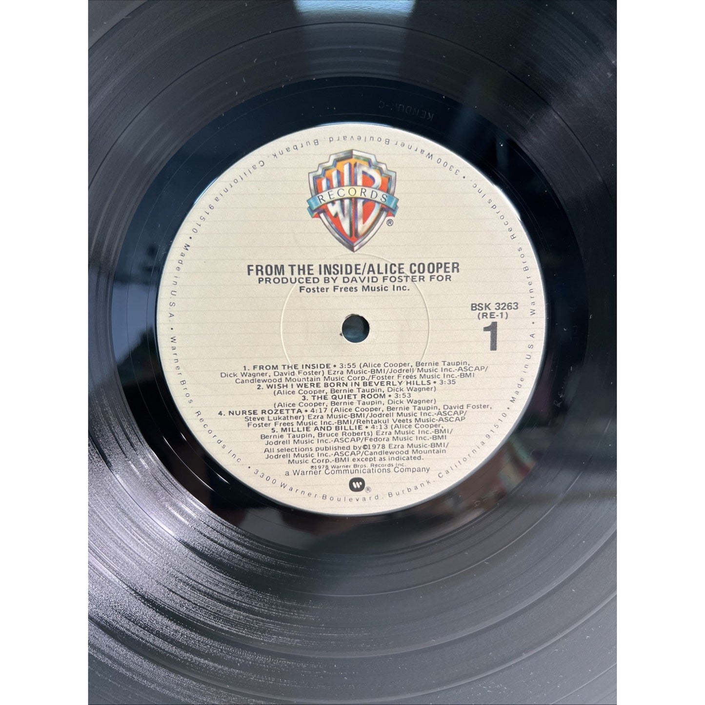 Alice Cooper FROM THE INSIDE Album Record LP Hype Stickers 1978 Warner Bros.