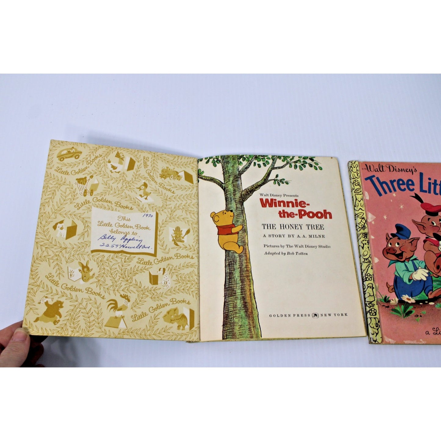 4 Rare Vintage Walt Disney Little Golden Books- Uncle Remus, Mary Poppins, Pooh