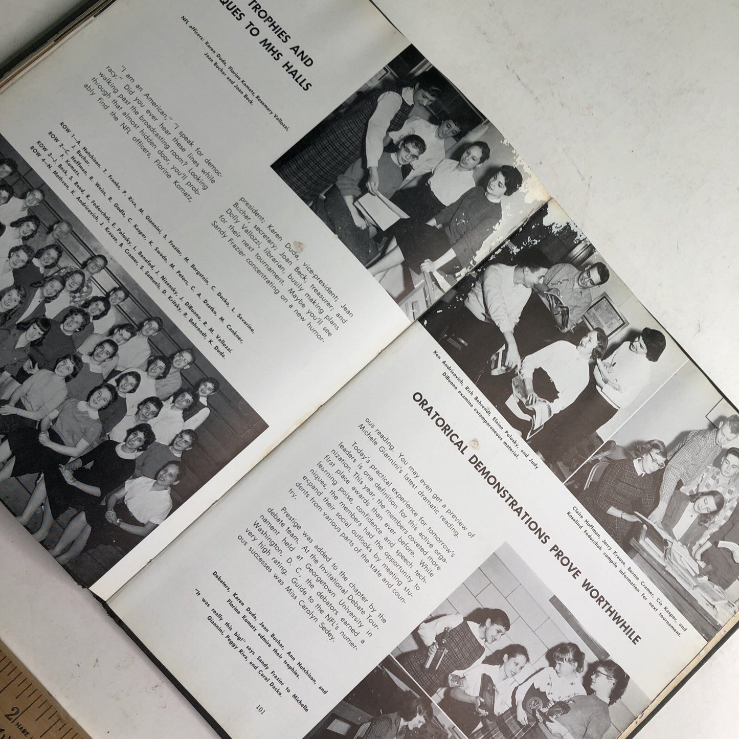 1958 GREYHOUND YEARBOOK Monessen Pennsylvania PA High School