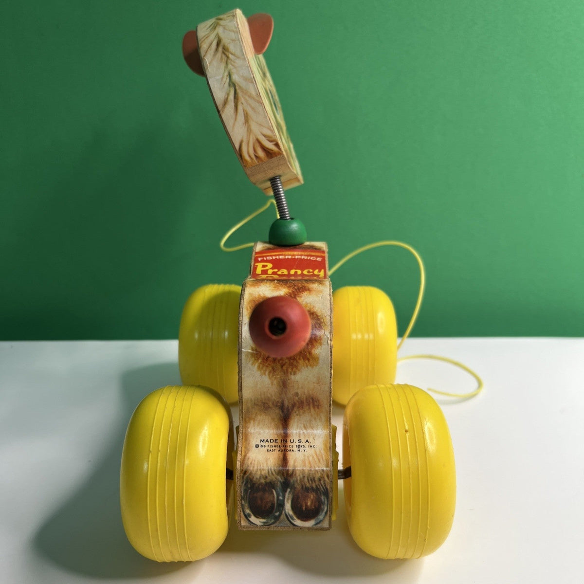 1965 Prancy Pony #617 Fisher Price Clippity Clop Horse Sound Pull Toy Bouncy