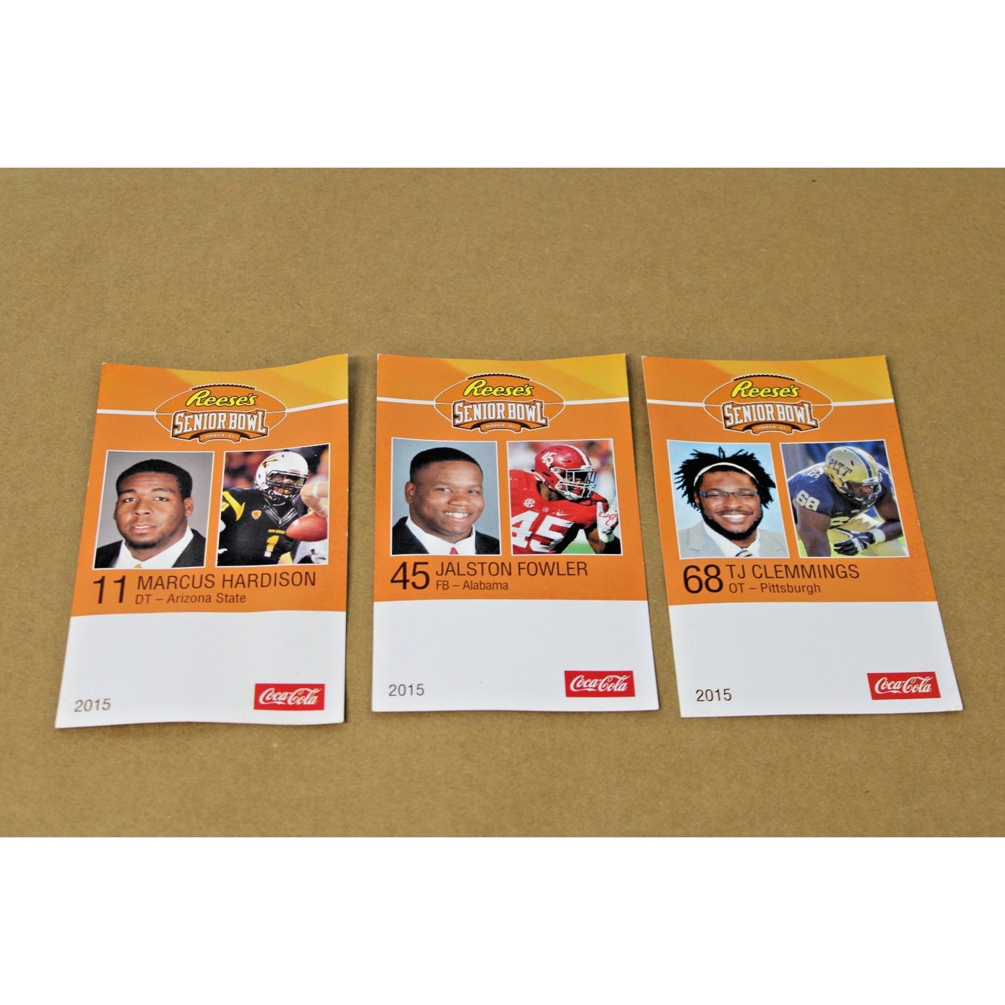 2015 Senior Bowl Rookie Card Lot, TJ Clemmings, Jalston Fowler, Marcus Hardison