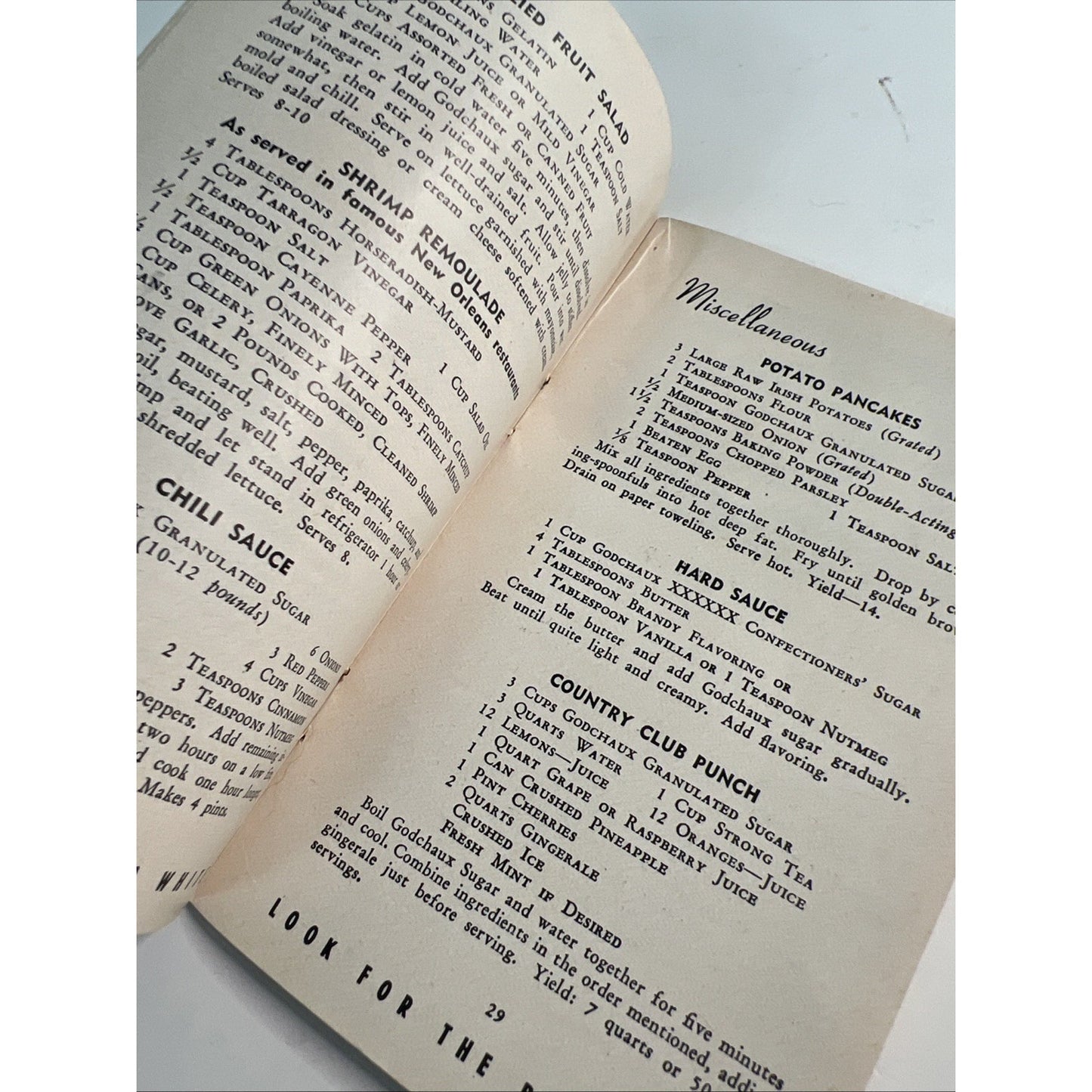 1949 Godchaux Sugars Old New Orleans Cookbook Creole Recipes VTG PB