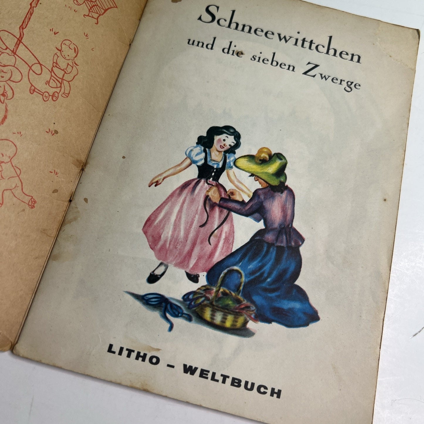 Vtg Schneewitchen und die sieben Zwerge Sweden Swedish Snow White & 7 Dwarves PB