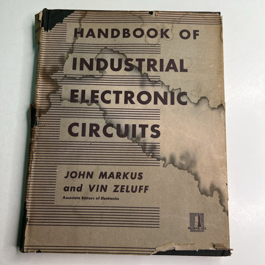 Vintage Handbook of Industrial Electronic Circuits Marcus & Zeluff 1948 1st Ed